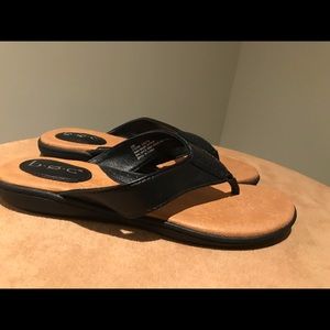 Black flip flops